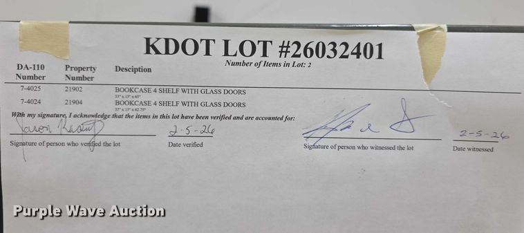 image for item DZ3869 (2) bookcases