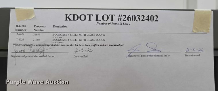 image for item DZ3870 (2) bookcases