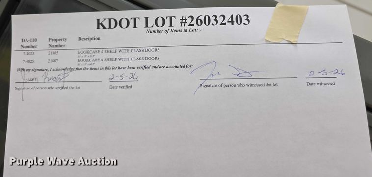 image for item DZ3871 (2) bookcases