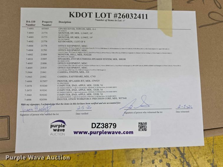 image for item DZ3879 Electronics