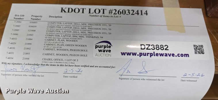 image for item DZ3882 Office equipment