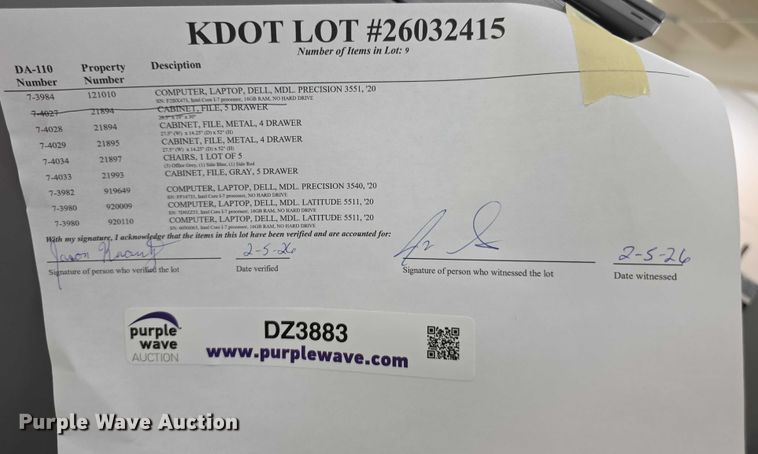 image for item DZ3883 Office equipment