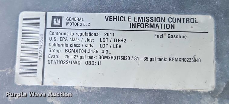 image for item DZ4305 2011 Chevrolet Silverado 1500 pickup truck