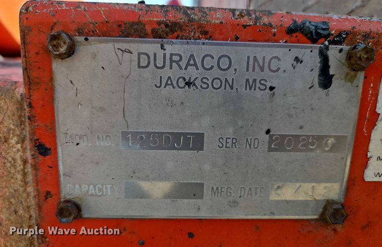 image for item DZ4311 2012 Duraco 125DJT pothole patcher