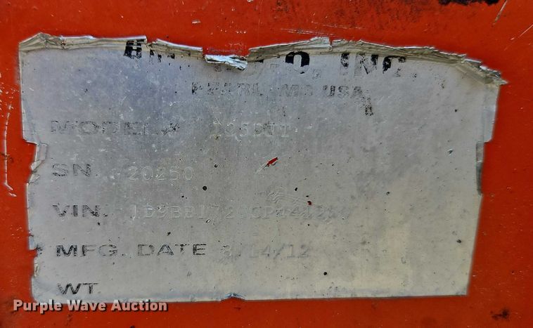 image for item DZ4311 2012 Duraco 125DJT pothole patcher