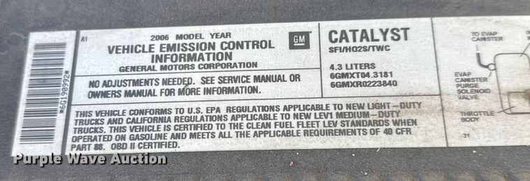 image for item EP2921 2006 Chevrolet Silverado 1500 pickup truck