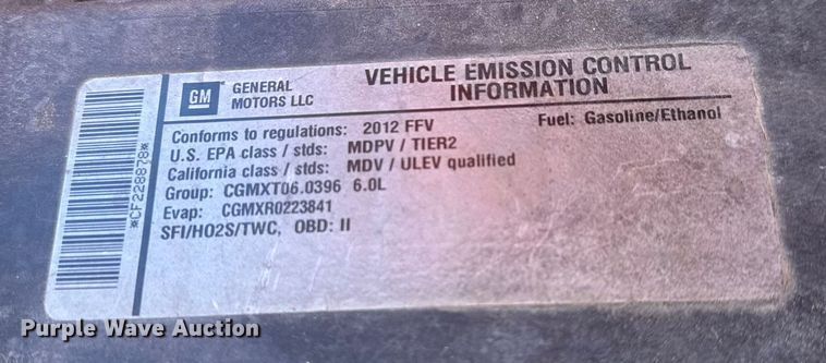 image for item EP2926 2012 Chevrolet Silverado 2500HD Crew Cab utility bed pickup truck