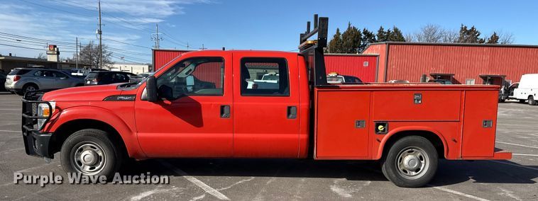 image for item EP2927 2011 Ford F250 Super Duty Crew Cab utility bed pickup truck