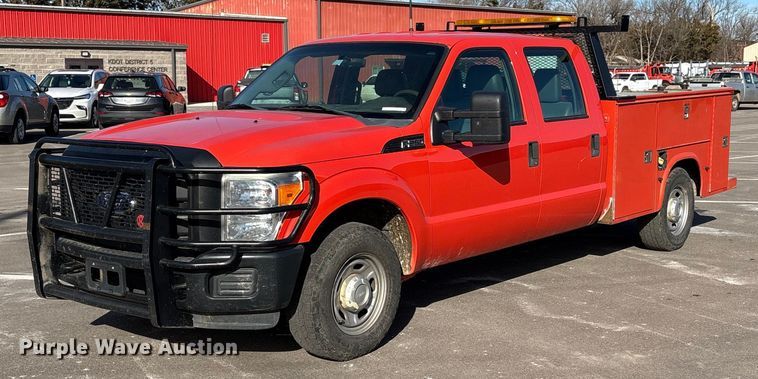 image for item EP2928 2011 Ford F250 Super Duty Crew Cab utility bed pickup truck