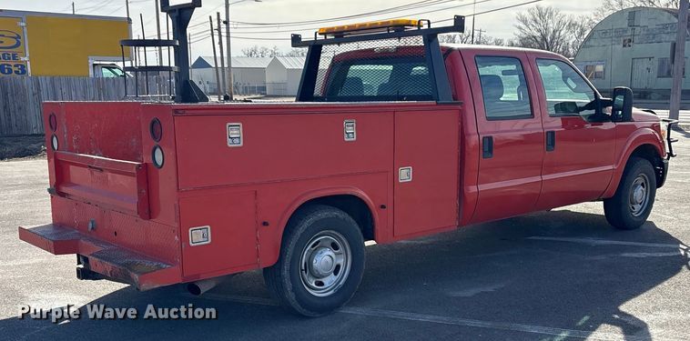 image for item EP2928 2011 Ford F250 Super Duty Crew Cab utility bed pickup truck