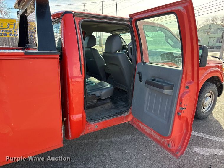 image for item EP2928 2011 Ford F250 Super Duty Crew Cab utility bed pickup truck