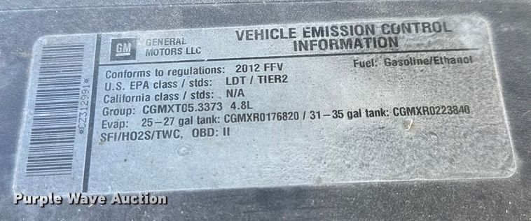 image for item EP2931 2012 Chevrolet Silverado 1500 pickup truck