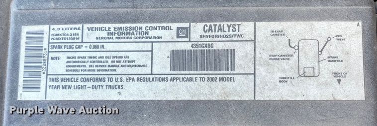 image for item EP2933 2002 Chevrolet Silverado 1500 pickup truck