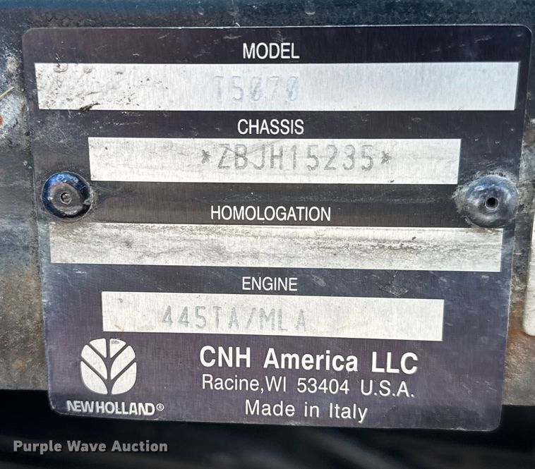 image for item EP2941 2011 New Holland T5070 MFWD tractor