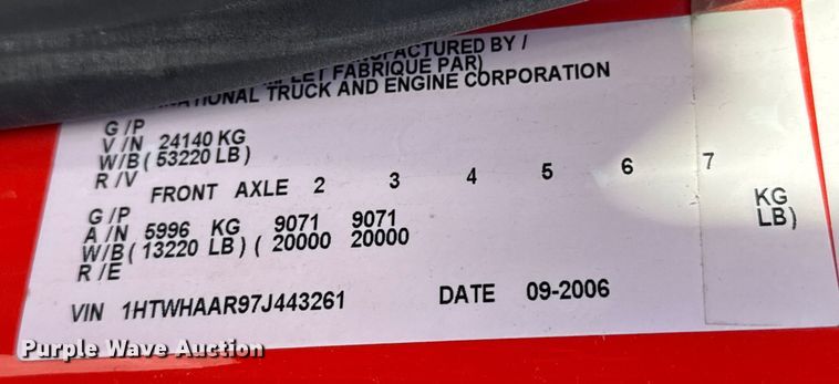 image for item EP2944 2007 International 7400 dump truck