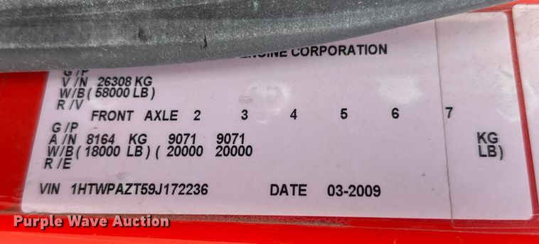 image for item EP2962 2009 International WorkStar 7500 dump truck