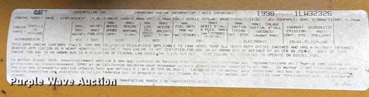 image for item EP2978 1999 Sterling semi truck