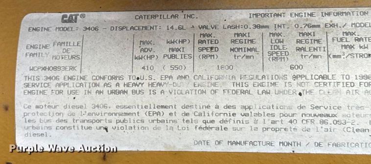 image for item EP2978 1999 Sterling semi truck