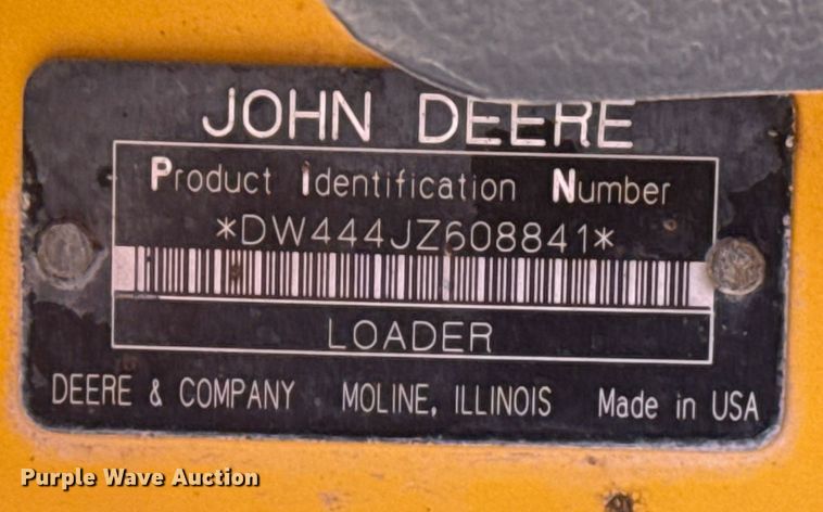 image for item EP2980 2006 John Deere 444J wheel loader