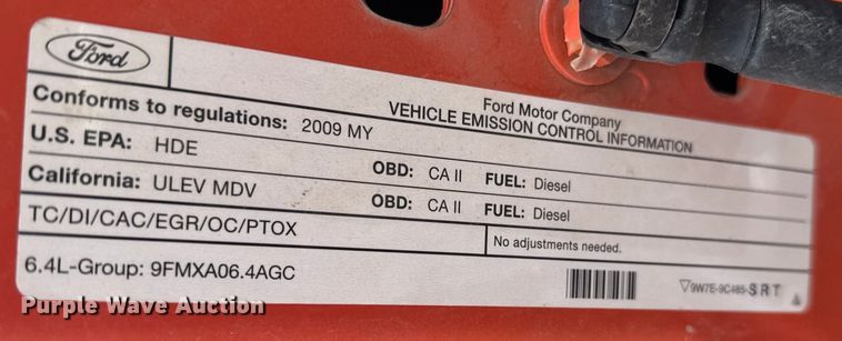 image for item ER2426 2009 Ford F250 Super Duty utility bed pickup truck