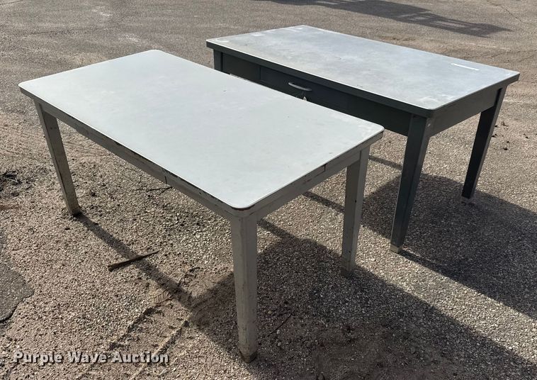image for item ET1524 (2) steel tables