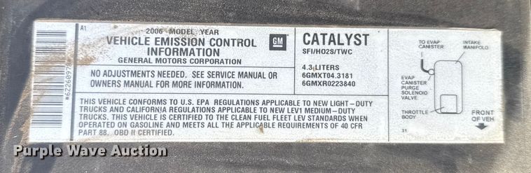 image for item FB0752 2006 Chevrolet Silverado 1500 pickup truck