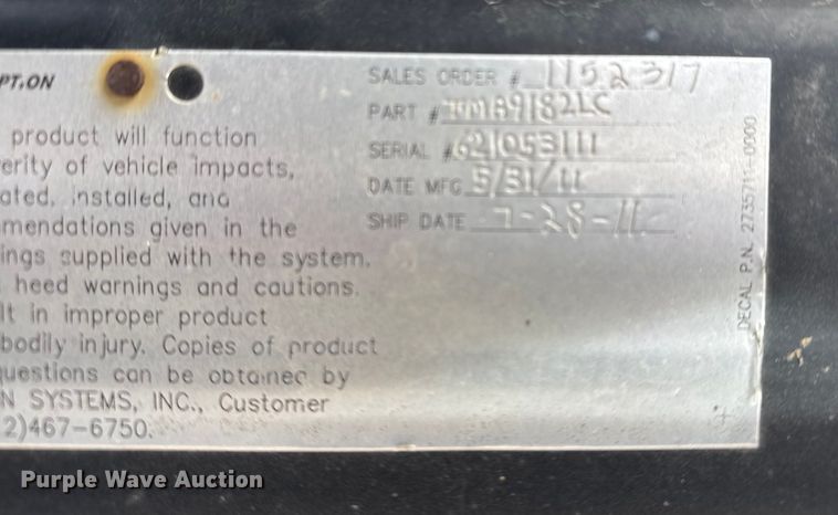 image for item FB0762 2011 Trinity Energy Absorption Systems crash attenuator  