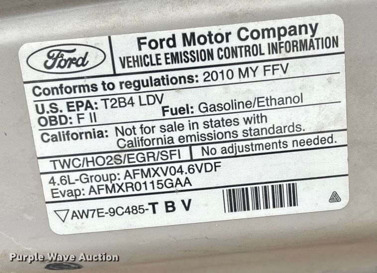 image for item FB0776 2010 Ford Crown Victoria 