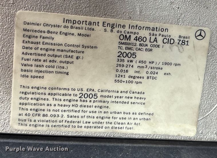 image for item FB0781 2006 Sterling L9500 Series semi truck