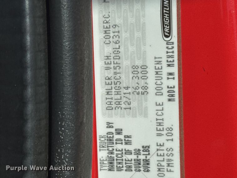 image for item FB0783 2015 Freightliner 108SD dump truck