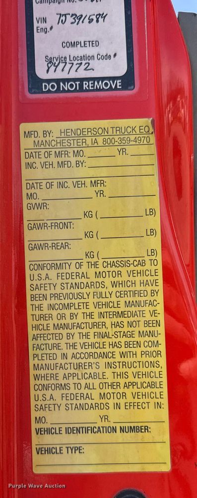 image for item FB0787 2007 International 7400 dump truck