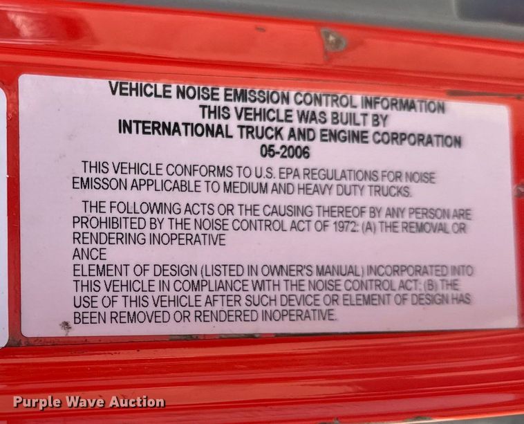 image for item FB0787 2007 International 7400 dump truck