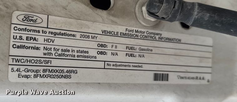 image for item FB0789 2008 Ford F250 Super Duty Ext. Cab pickup truck