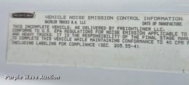 image for item FB0791 2010 Freightliner M2 street sweeper truck