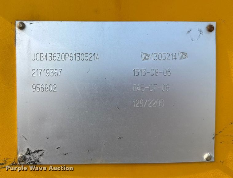 image for item FB0797 2006 JCB 436 ZX wheel loader