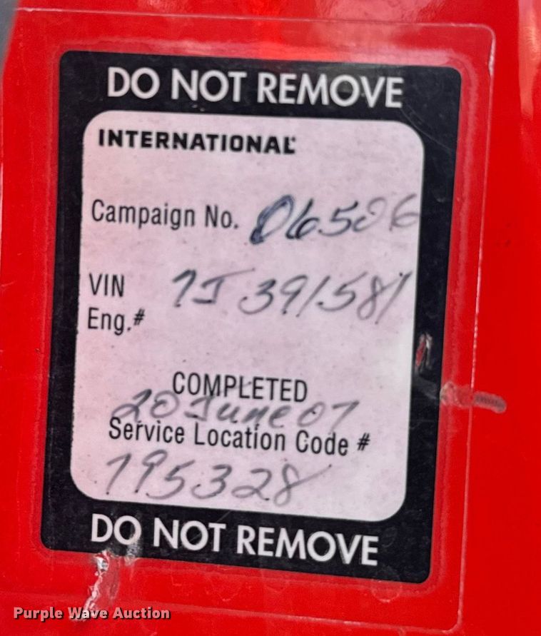 image for item FB0798 2007 International 7400 dump truck