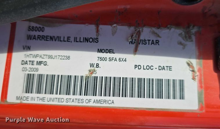 image for item FI0833 2009 Sterling 7500 dump truck