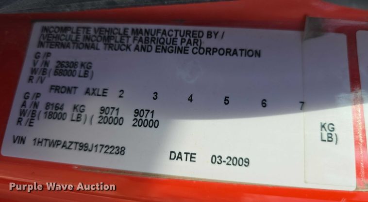 image for item FI0833 2009 Sterling 7500 dump truck