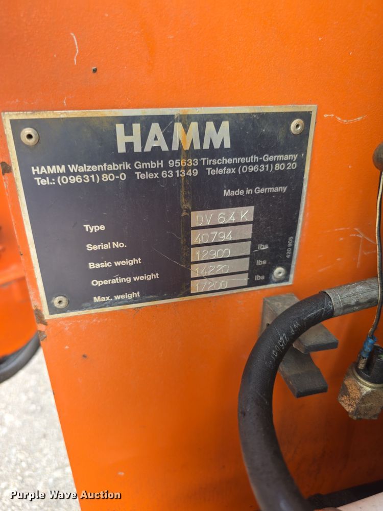 image for item FI0836 1997 Hamm DV6 combination vibratory roller