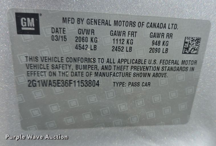 image for item FI0845 2015 Chevrolet Impala 