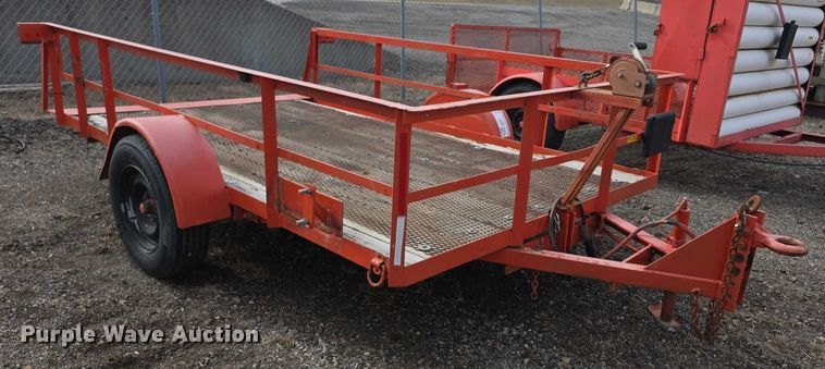 image for item FI0874 1993 Fannin tilt deck utility trailer