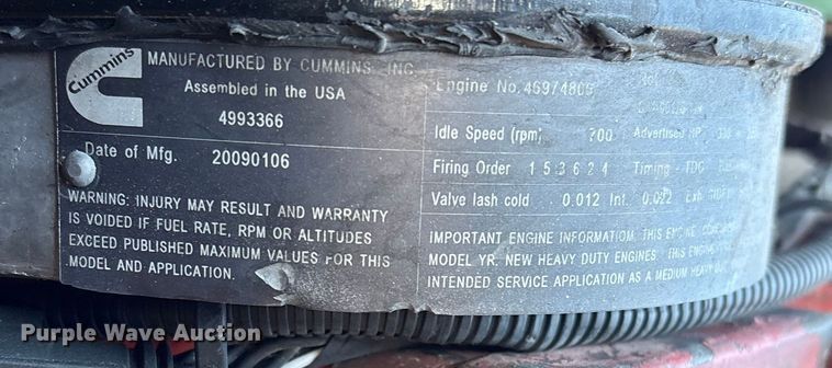 image for item NK9039 2009 Sterling L7500 Series dump truck