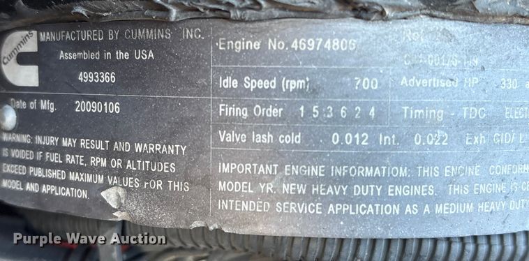 image for item NK9039 2009 Sterling L7500 Series dump truck