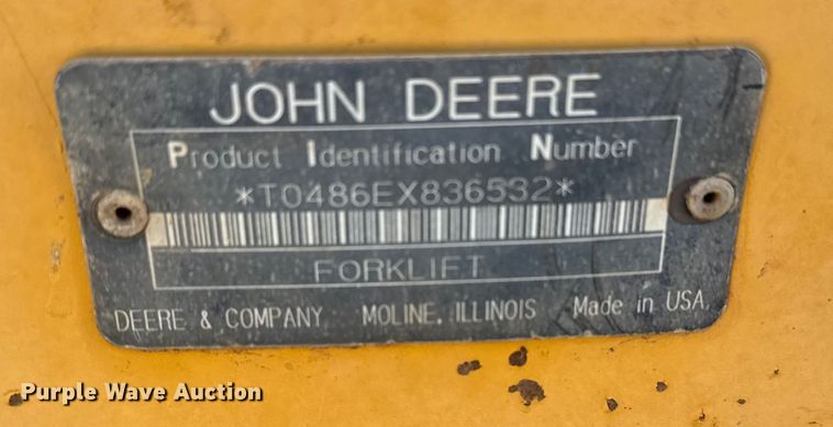 image for item DQ4256 John Deere 486E forklift