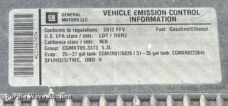 image for item DQ4261 2012 GMC Sierra 1500 Ext. Cab pickup truck