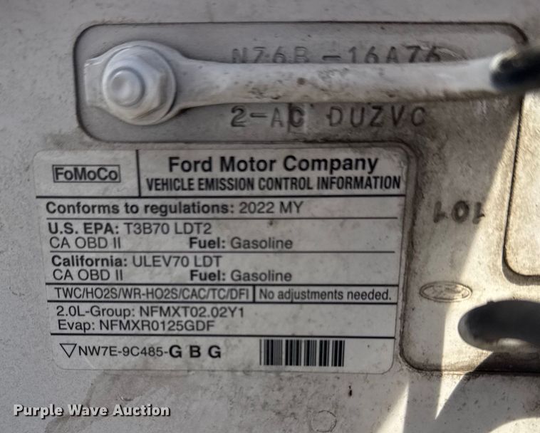 image for item DQ4265 2022 Ford Maverick XL Crew Cab pickup truck