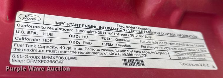 image for item DQ4283 2012 Ford F550 Super Duty Ext. Cab flatbed truck