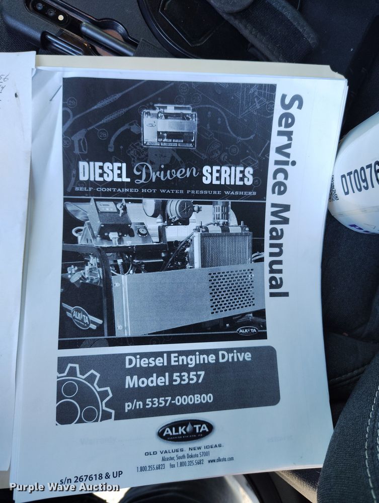 image for item DT0974 2014 Alkota 5357 hot pressure washer