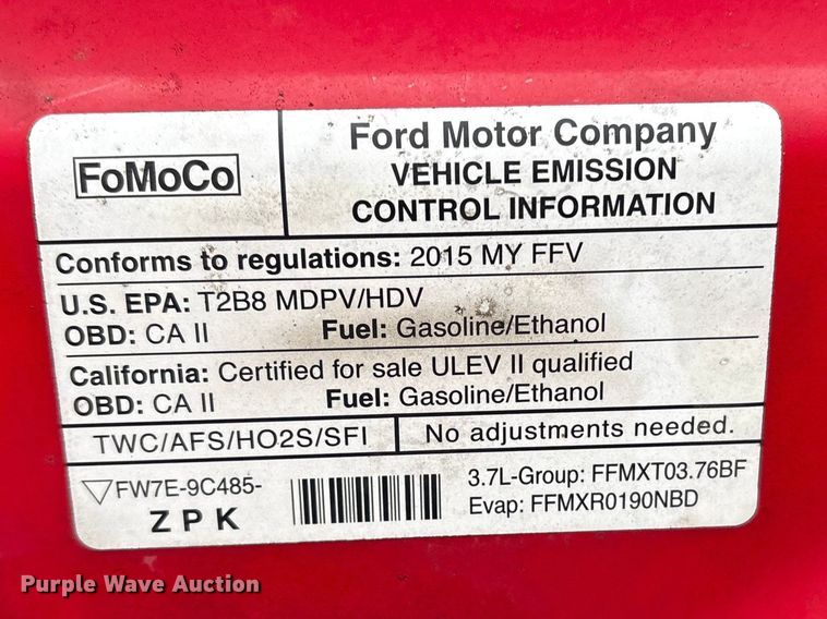 image for item DT2847 2015 Ford Transit 250 van