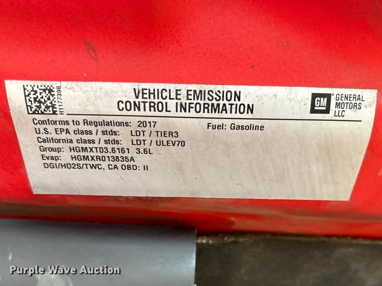 image for item DT2849 2017 Chevrolet Colorado Ext. Cab pickup truck